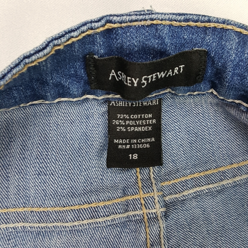 Ashley Stewart deconstructed jeans size 18 - Picture 2 of 8